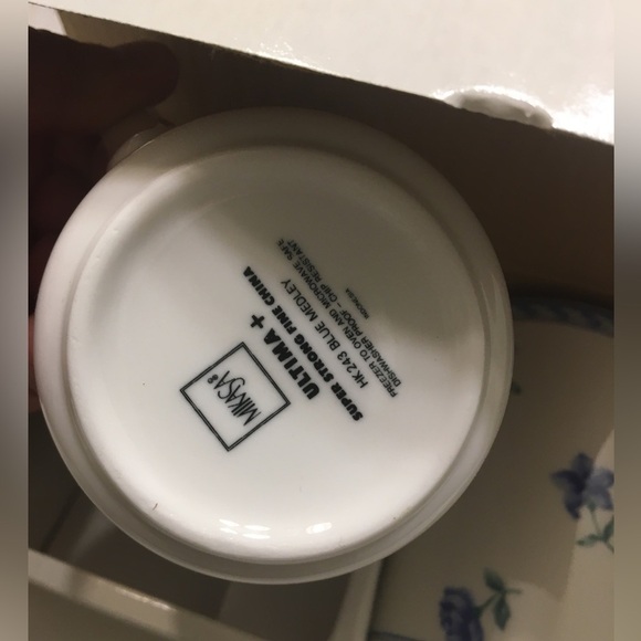 NWT Mikasa blue medley cappuccino mug set of 2 - Picture 4 of 12